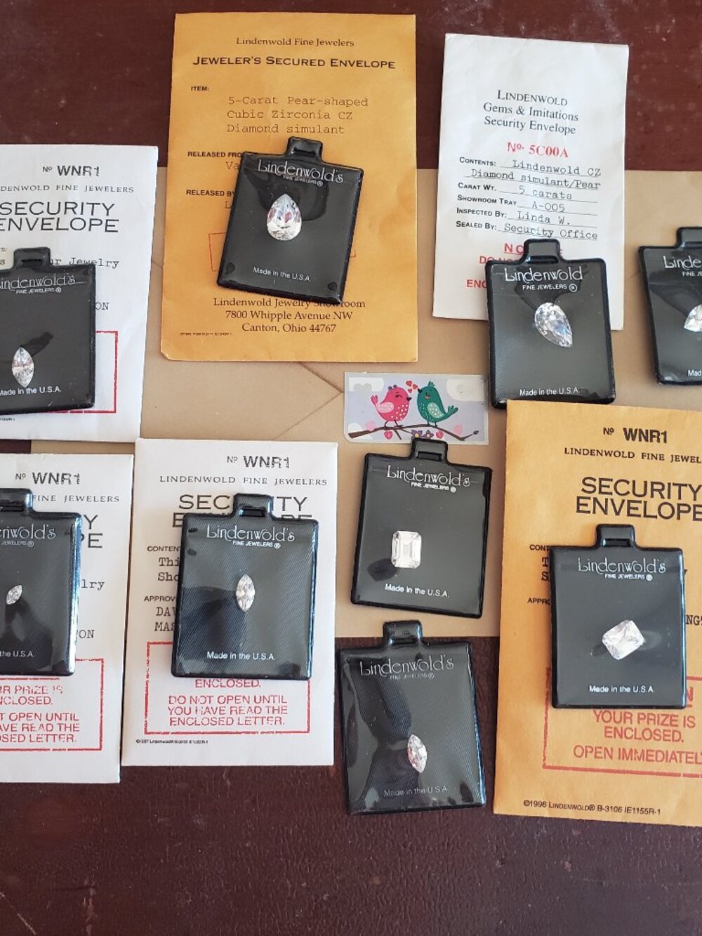 LINDENWOLD FINE JEWELERS CZ LOOSE "DIAMONDS" VARIOUS SHAPES AND SIZES